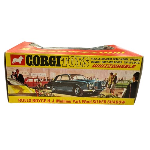 268 - Corgi Whizzwheels Rolls Royce Silver Shadow metallic blue No. 280, generally excellent (without fron... 