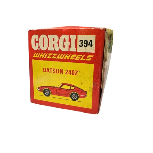 297 - Corgi Whizzwheels Datsun 240Z red (No decals version) No. 394, generally excellent in excellent wind... 