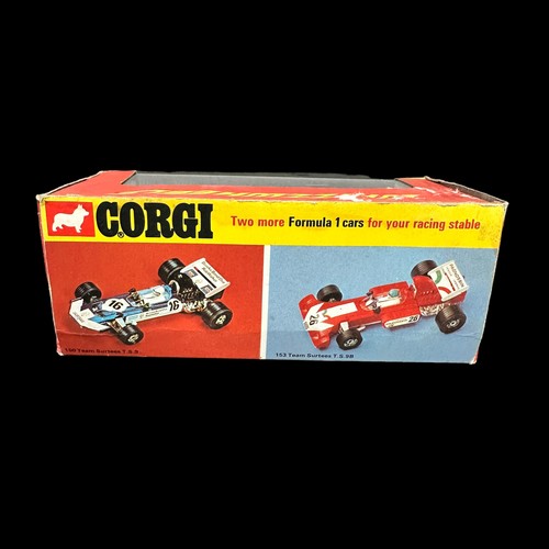 93 - Corgi 1/36th scale F1 motor racing trio, generally excellent in good fair window boxes (some tears, ... 