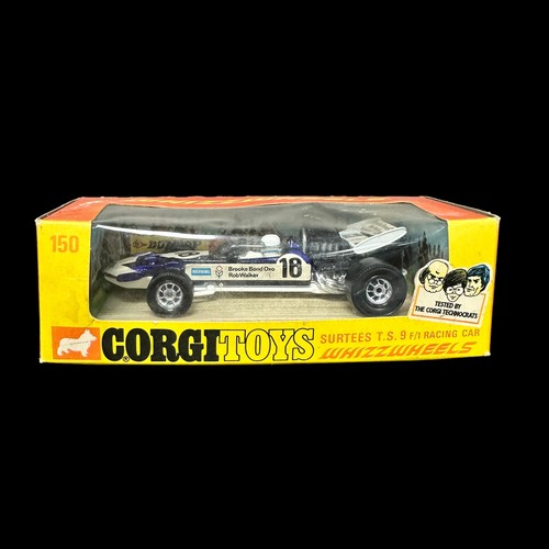 93 - Corgi 1/36th scale F1 motor racing trio, generally excellent in good fair window boxes (some tears, ... 