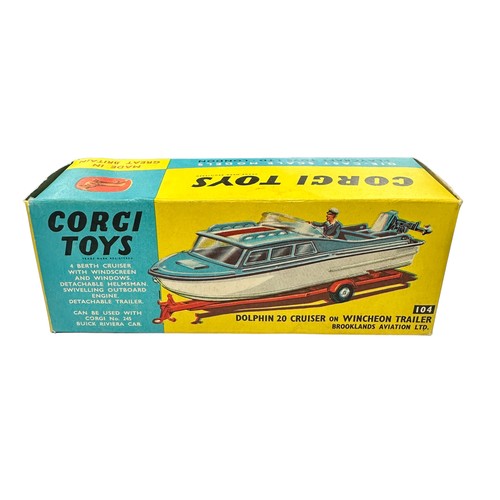 99 - Corgi Dolphin 20 Cruiser on Wincheon Trailer No. 104, generally excellent in excellent to good plus ... 