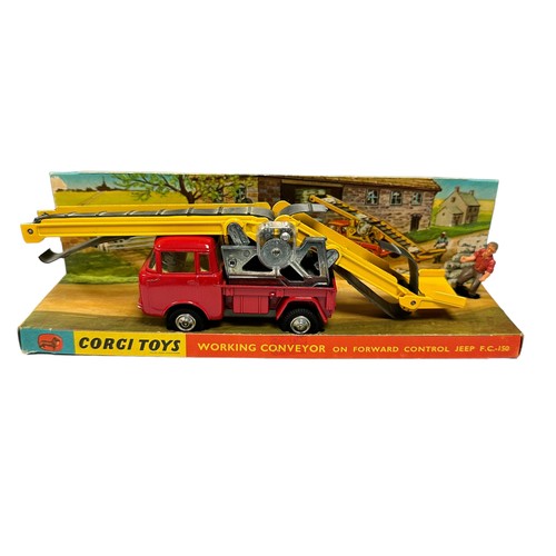 98 - Corgi FC Jeep with conveyor No. 64, generally excellent to good plus (black rubber belt has split) i... 