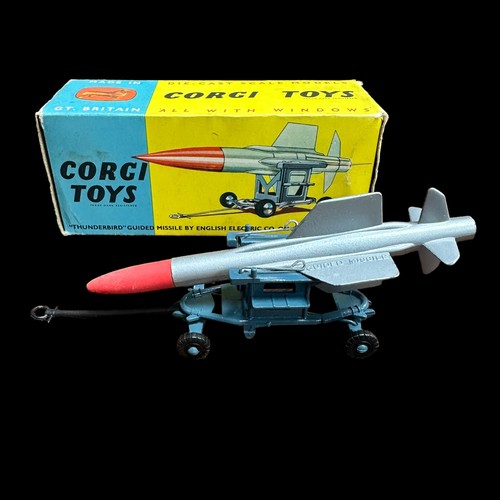 201 - Corgi Thunderbird Guided Missile with trolley No. 350, generally excellent (missile rubber nose inta... 