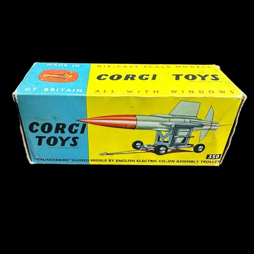 201 - Corgi Thunderbird Guided Missile with trolley No. 350, generally excellent (missile rubber nose inta... 