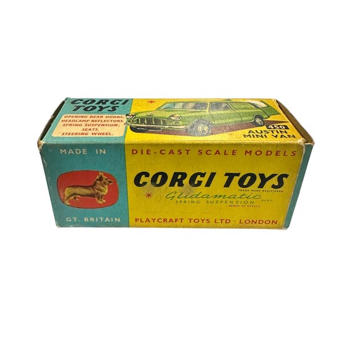 223 - Corgi Austin Mini Van No. 450, generally excellent in good plus box (unattached end flap, small tear... 