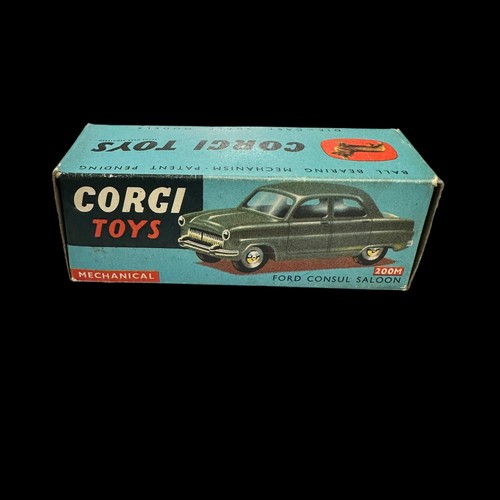 104 - Corgi Ford Consul green with flat spun hubs No. 200M, generally good plus (some scratches to roof & ... 