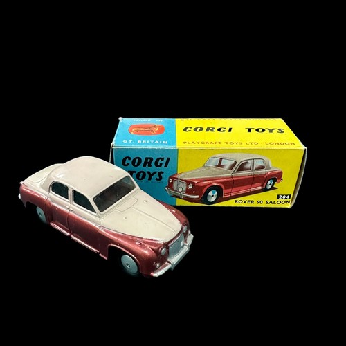 108 - Corgi Rover 90 two-tone pale pink and metallic red No. 204, generally excellent in good plus blue an... 