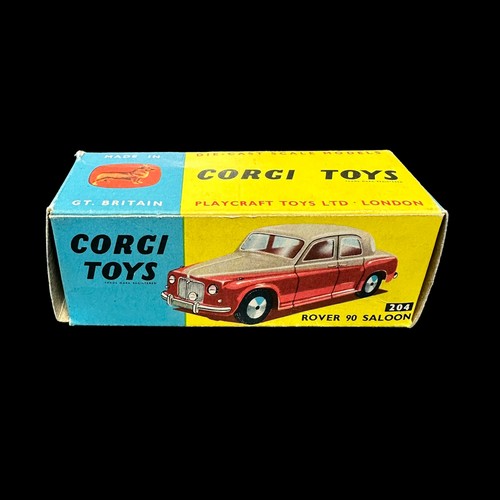 108 - Corgi Rover 90 two-tone pale pink and metallic red No. 204, generally excellent in good plus blue an... 