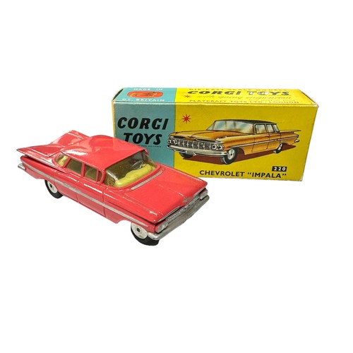 121 - Corgi Chevrolet Impala pink No. 220, generally excellent to good plus (accessory decal to windscreen... 