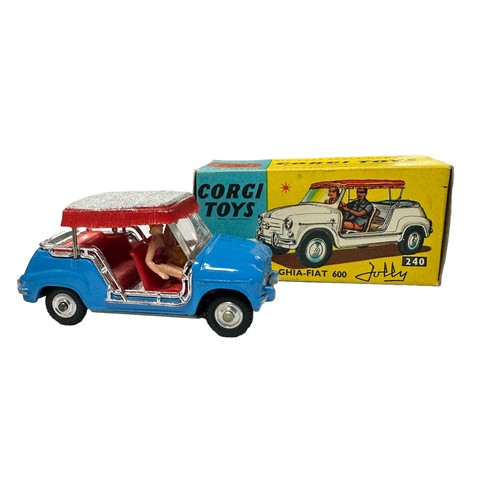 139 - Corgi FIAT Ghia 600 Jolly blue with canopy, red interior and seated figures (2) No. 240, generally e... 