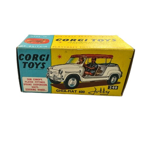 139 - Corgi FIAT Ghia 600 Jolly blue with canopy, red interior and seated figures (2) No. 240, generally e... 