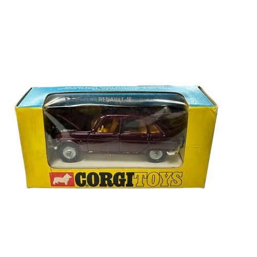 152 - Corgi Renault 16 metallic maroon with yellow interior and cast hub wheels No. 260, generally excelle... 