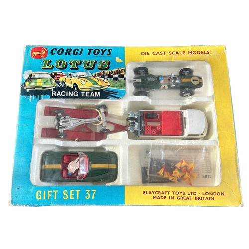 259 - Corgi Lotus Racing Team No. GS37, generally excellent in Good Plus box (Some edge wear, small tear t... 