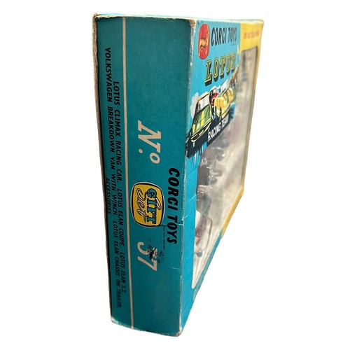 259 - Corgi Lotus Racing Team No. GS37, generally excellent in Good Plus box (Some edge wear, small tear t... 