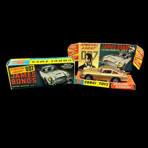 153 - Corgi James Bond Aston Martin DB5 No. 261, generally excellent to good plus in excellent box includi... 