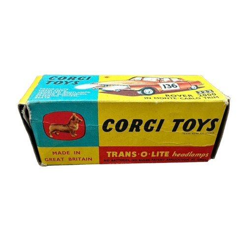 187 - Corgi Rover 2000 Monte Carlo No. 322, generally excellent in  good plus box (Small tear to one end f... 