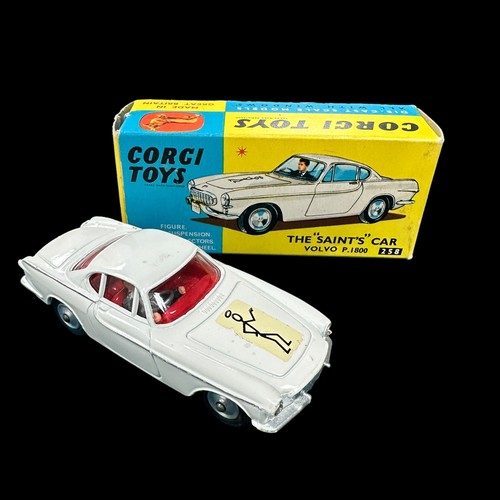 150 - Corgi The Saint's Volvo P.1800 No. 258, white with black Saint decal (ragged edges), generally excel... 