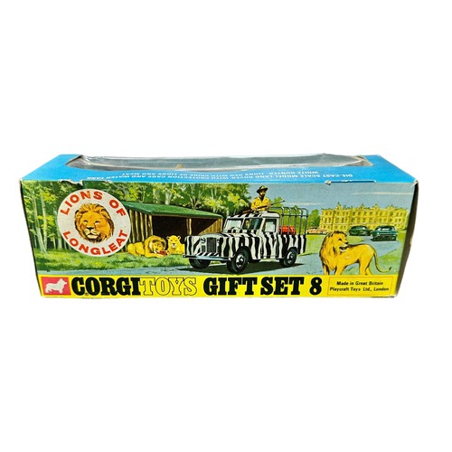 249 - Corgi Lions of Longleat Gift Set No. GS8, generally excellent in excellent to good plus window box (... 