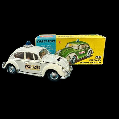 239 - Corgi Volkswagen European Police No. 492, generally good plus (some touched up paint & decal deterio... 