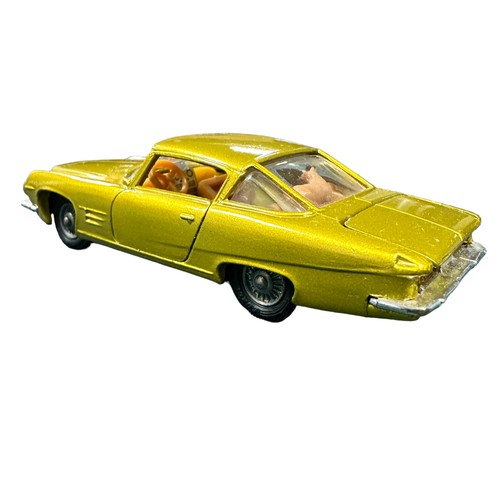 140 - Corgi Ghia L64 metallic gold with tan interior No. 241, generally excellent in excellent to good plu... 