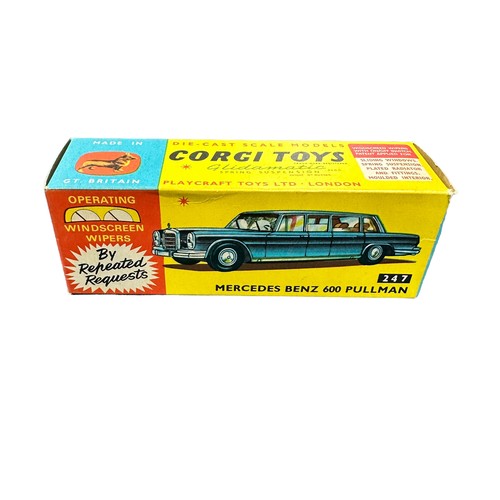 144 - Corgi Mercedes-Benz 600 No. 247, generally excellent in excellent box, metallic dark red with cream ... 