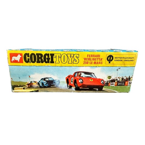 178 - Corgi Ferrari 250LM No. 314, generally excellent in excellent window box, red with race #4 and Ferra... 