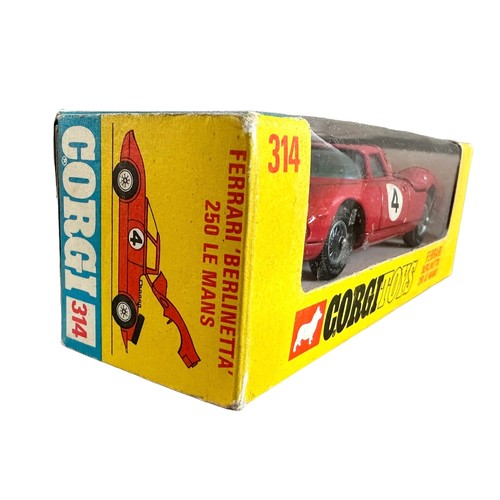 178 - Corgi Ferrari 250LM No. 314, generally excellent in excellent window box, red with race #4 and Ferra... 