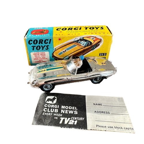 177 - Corgi Jaguar E-Type Competition No. 312, generally excellent  to good plus in good plus box (edge we... 