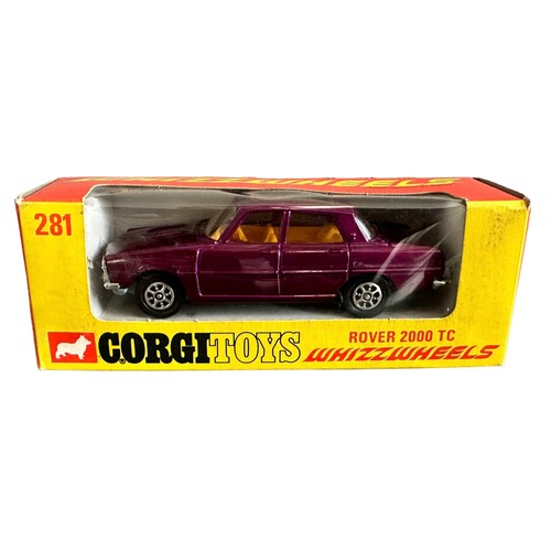 270 - Corgi Whizzwheels Rover 2000 TC No. 281, generally excellent in excellent window box, metallic purpl... 