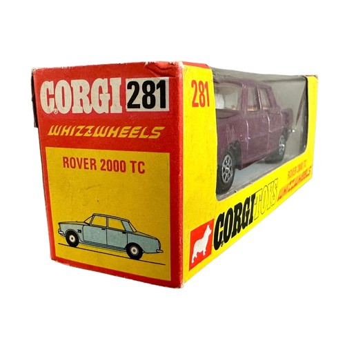 270 - Corgi Whizzwheels Rover 2000 TC No. 281, generally excellent in excellent window box, metallic purpl... 