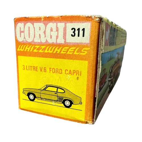 276 - Corgi Whizzwheels Ford Capri 3 Litre V6 No. 311, generally excellent in excellent window box, fluore... 