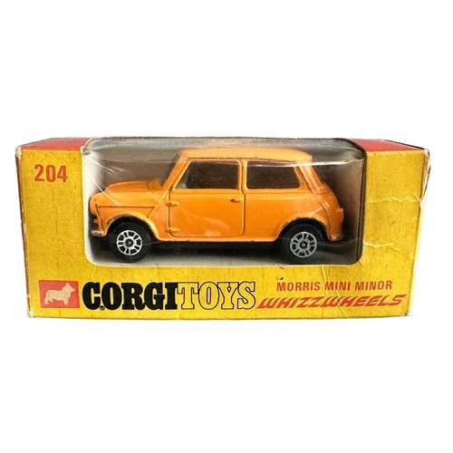 267 - Corgi Whizzwheels Morris Mini Minor No. 204, generally excellent to good plus in good plus window bo... 