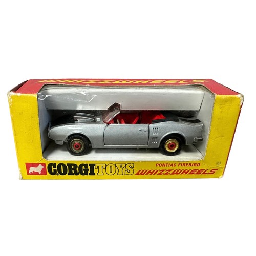 282 - Corgi Pontiac Firebird No. 343, generally excellent in good plus window box, silver with red interio... 