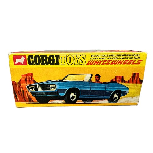 282 - Corgi Pontiac Firebird No. 343, generally excellent in good plus window box, silver with red interio... 