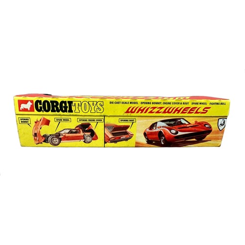 281 - Corgi Whizzwheels Lamborghini Muira No. 342, generally excellent in good plus window box, red with w... 