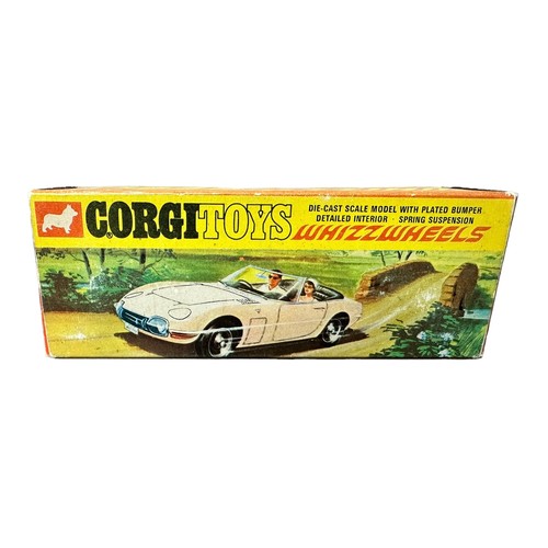 290 - Corgi Toyota 2000 GT No. 375, good plus to good in good plus box (fading & mottling), purple with cr... 