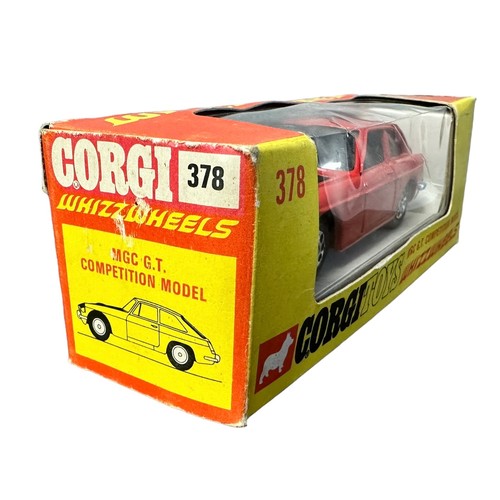 291 - Corgi MGC GT Competition No. 378, generally excellent in excellent to good plus window box (light cr... 