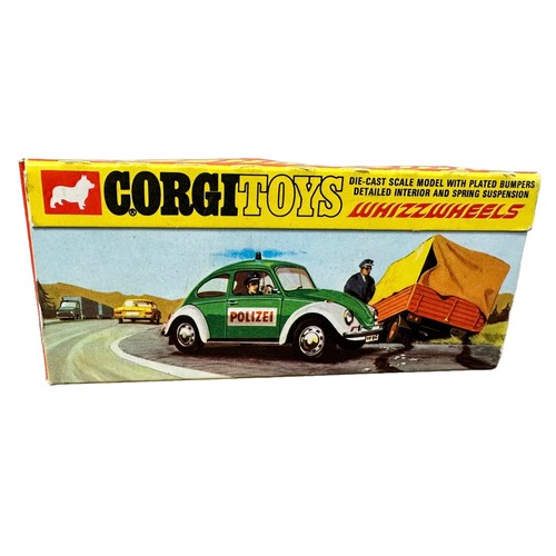 288 - Corgi Whizzwheels VW 1200 Polizei No. 373, generally excellent in excellent window box, dark green a... 