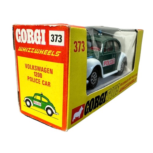 288 - Corgi Whizzwheels VW 1200 Polizei No. 373, generally excellent in excellent window box, dark green a... 