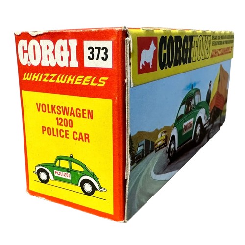 288 - Corgi Whizzwheels VW 1200 Polizei No. 373, generally excellent in excellent window box, dark green a... 