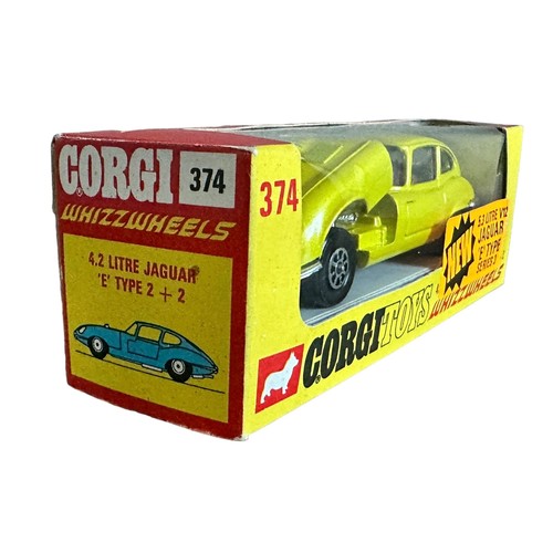 289 - Corgi Whizzwheels Jaguar E Type 5.3 Litre V12 series 3 2+2 No. 374, generally excellent in excellent... 