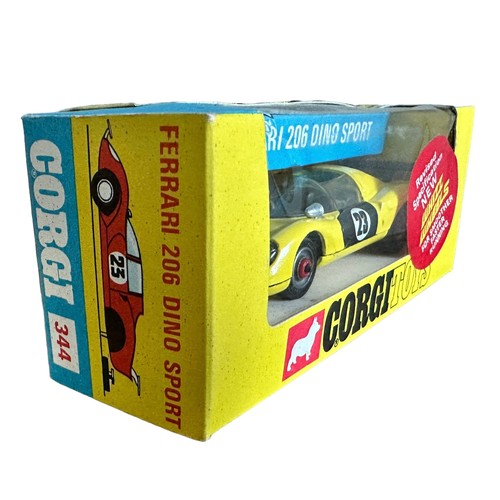 285 - Corgi Ferrari 206 Dino Sport No. 344, generally excellent in excellent to good plus window box (Revi... 