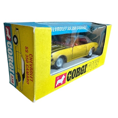 197 - Corgi Chevrolet Camero SS350 No. 338, generally excellent in good plus window box (light crushing to... 