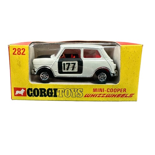 271 - Corgi Whizzwheels Mini-Cooper No. 282, generally excellent to good plus in (paper decals fading) exc... 