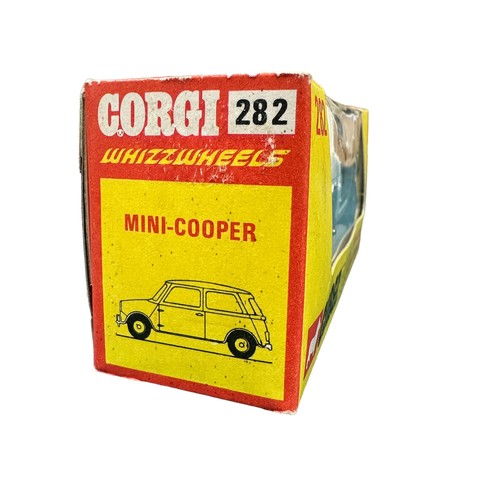 271 - Corgi Whizzwheels Mini-Cooper No. 282, generally excellent to good plus in (paper decals fading) exc... 