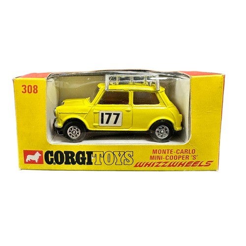 275 - Corgi Whizzwheels Mini Cooper S Monte Carlo No. 308, generally excellent in excellent window box, ye... 