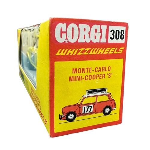 275 - Corgi Whizzwheels Mini Cooper S Monte Carlo No. 308, generally excellent in excellent window box, ye... 