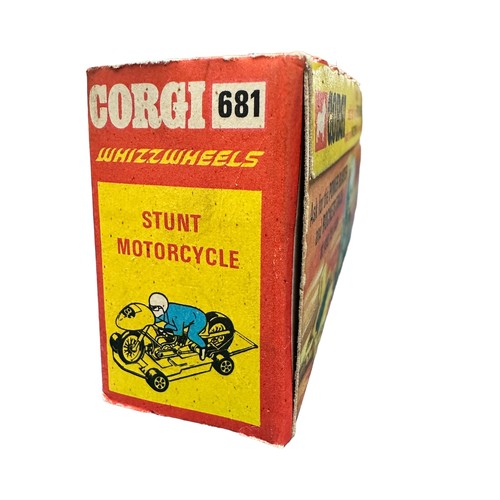 305 - Corgi Stunt Motorcycle No. 681, generally excellent in good plus to good window box (cellophane crus... 