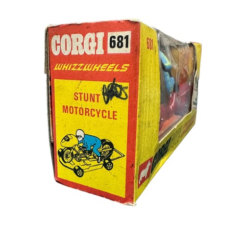 305 - Corgi Stunt Motorcycle No. 681, generally excellent in good plus to good window box (cellophane crus... 