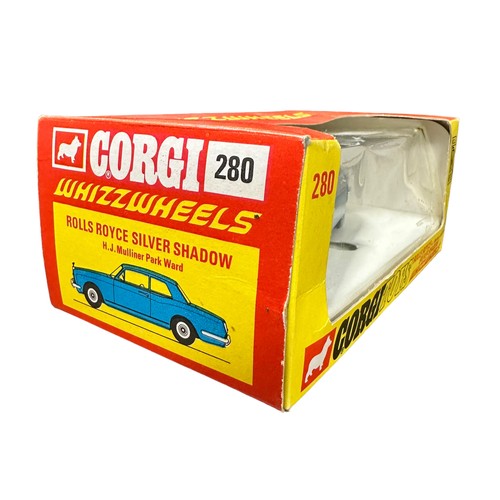 269 - Corgi Whizzwheels Rolls Royce Silver Shadow two-tone silver and blue with tan interior No. 280 and B... 